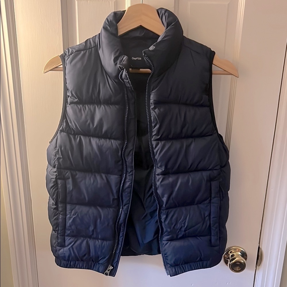 Gap Kids Navy Zip Puffer Vest